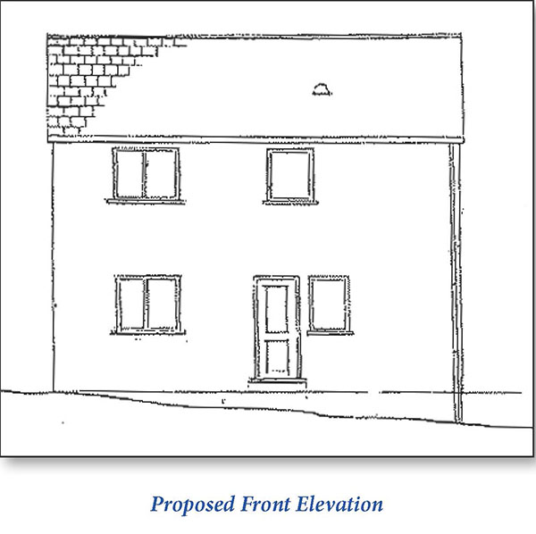 Lot: 98 - FREEHOLD LAND WITH PLANNING FOR DWELLING - Front Elevation